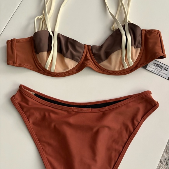 Pretty Little Thing Brown and Beige Bikini - Picture 3 of 12